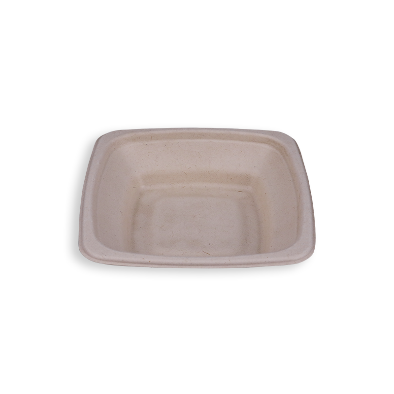 16oz Mangkuk Persegi Bagasse Tebu Terbiodegradasi