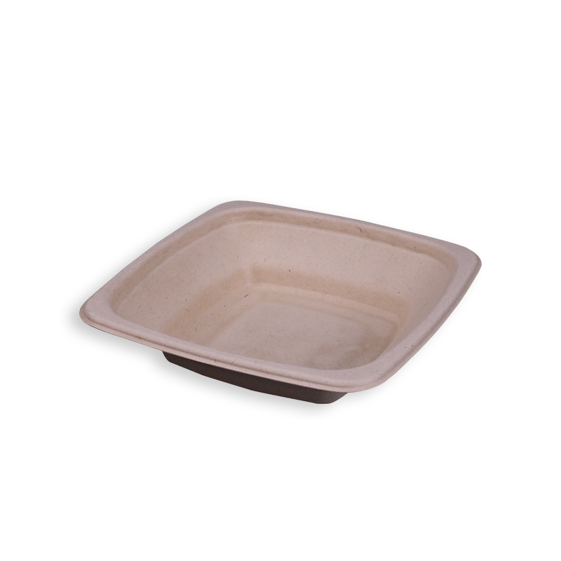 16oz Mangkuk Persegi Bagasse Tebu Terbiodegradasi