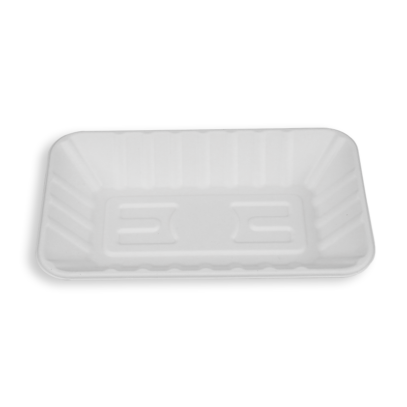 8.6*5.3'' Dulang Panjang Bagasse Tebu Boleh Terbiodegradasi